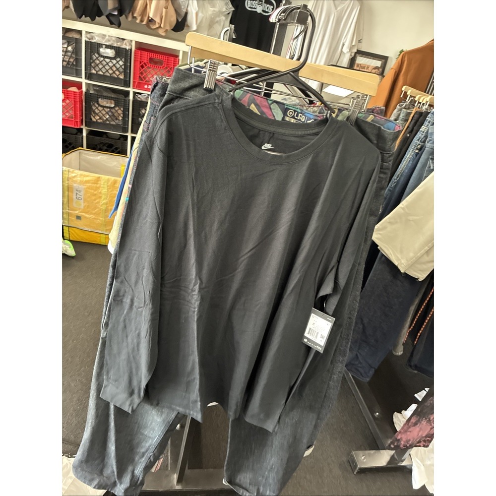 Nike Men's Black Long Sleeve The Nike Tee SZ 3XL New NWT
